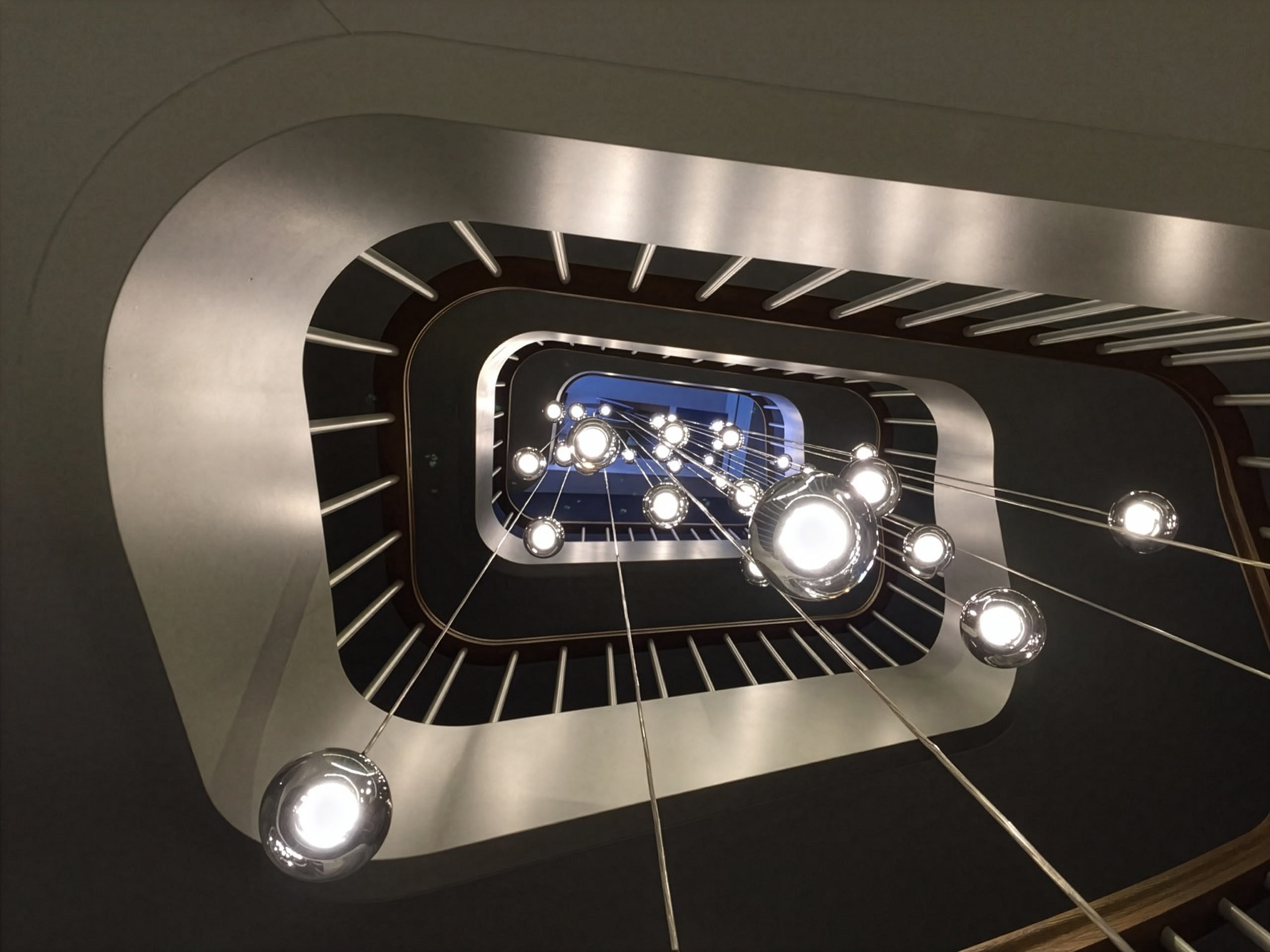 Atrium with Dew lamp — Private House, Basel — KDLN