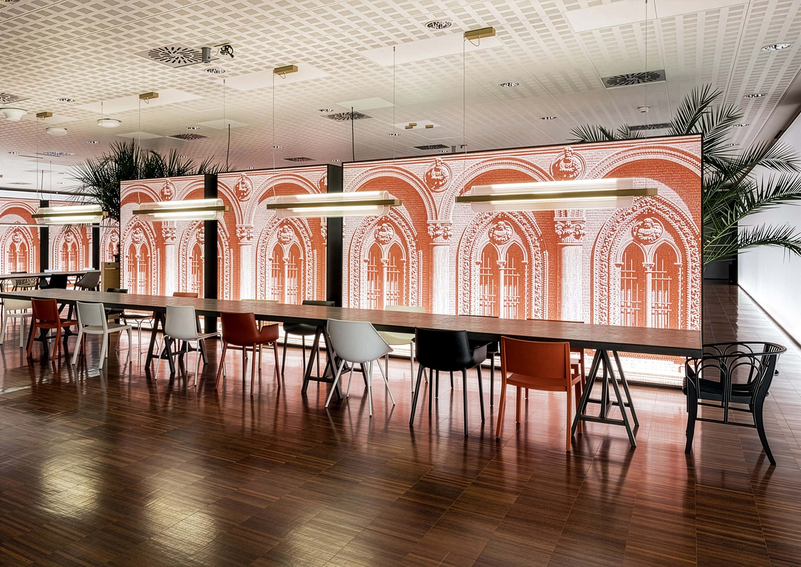 Lounge with Nami lamp — Red Lounge Salone del Mobile Milano, Italy — KDLN