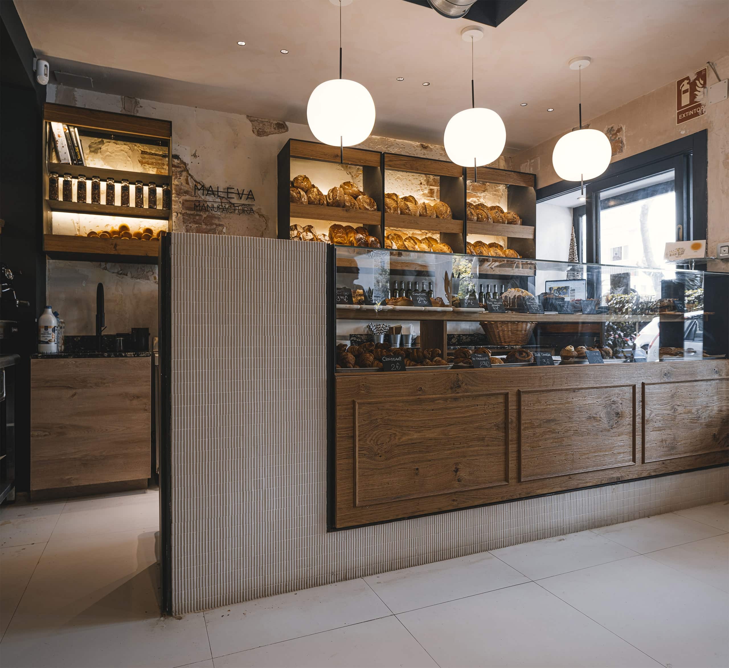 Bakery with Kushi Supension lamp — Maleva Bakery, Marbella — KDLN