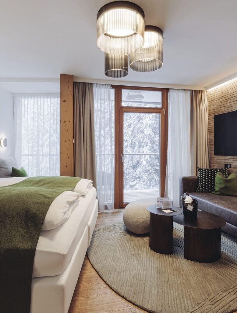 Hotel room with Giass lamp — Mooser Hotel, Austria — KDLN