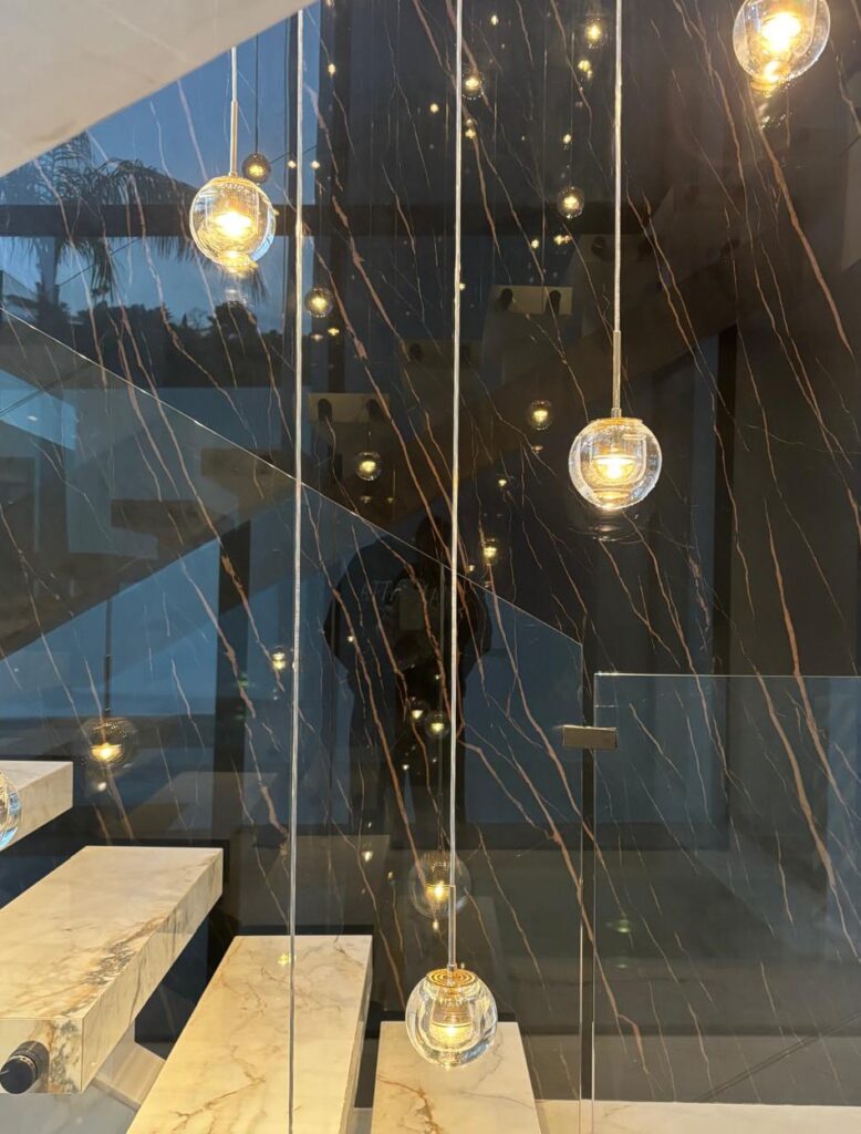 Atrium with Dew lamp — Private House, Marbella — KDLN